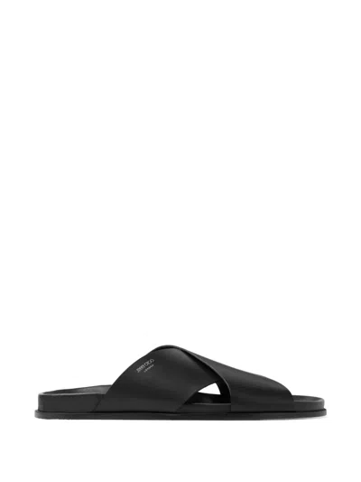 Jimmy Choo Sol Crossover-strap Sandals In Black