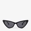 Jimmy Choo Jc Logo Acetate Cat-eye Sunglasses In E87 Dark Grey