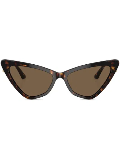 Jimmy Choo Sol Sunglasses In Brown