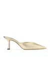Jimmy Choo Solar 70 Mules In Metallic Lizard Print Leather In Gold