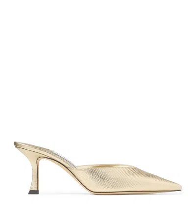 JIMMY CHOO SOLAR 70 LEATHER MULES