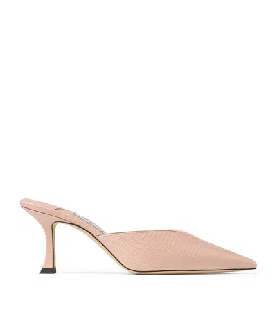 JIMMY CHOO SOLAR 70 LEATHER MULES