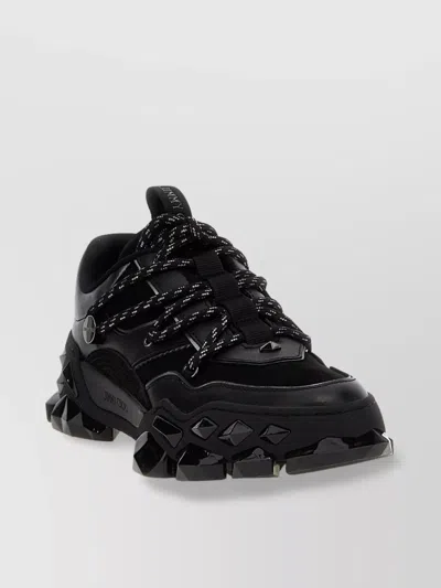 JIMMY CHOO 'SOLE CHUNKY LOW-TOP TEXTURED SNEAKERS'