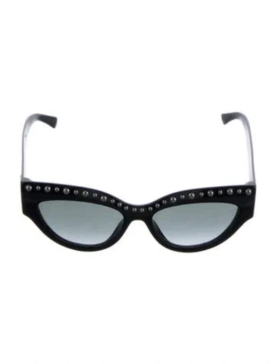 Pre-owned Jimmy Choo Sonja Cat-eye Sunglasses In Black