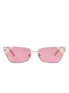 Jimmy Choo Soraya Sunglasses In Gold