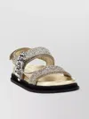 Jimmy Choo Sparkle Flat Sandals With Embellished Straps