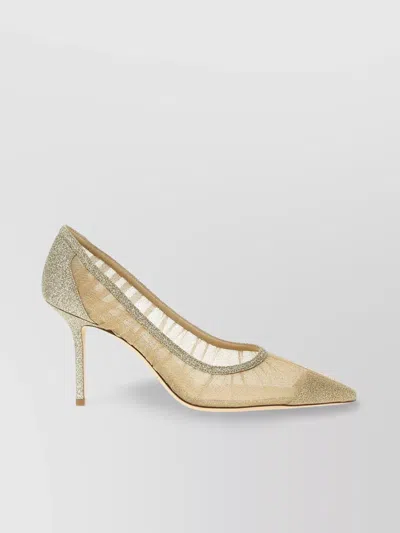 Jimmy Choo Sparkle Mesh Pointed Stiletto Pumps