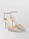 Jimmy Choo Sparkling Strap Pointed Toe Stiletto Pumps