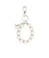 Jimmy Choo Sphere Keyring In White
