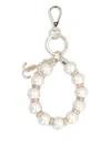 Jimmy Choo Sphere Keyring In Weiss