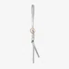 Jimmy Choo Spheres Bag Charm In Silver/light Gold