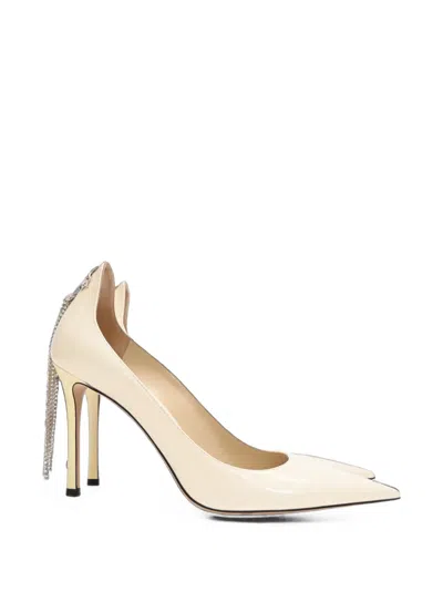 Pre-owned Jimmy Choo Spruce Crystal Chandelier Pumps In Neutrals