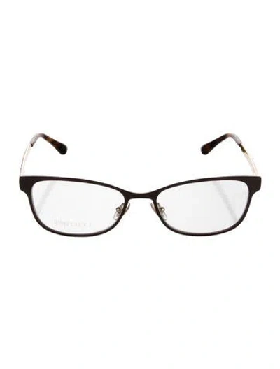 Pre-owned Jimmy Choo Square Eyeglasses In Brown