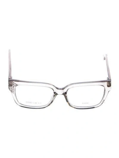 Pre-owned Jimmy Choo Square Eyeglasses In Clear