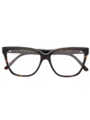 Jimmy Choo Square-frame Glasses In Brown