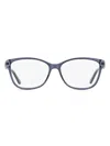 Jimmy Choo Rectangular Jc238 Eyeglasses Woman Eyeglass Frame Multicolored Size 55 Plastic In Grau
