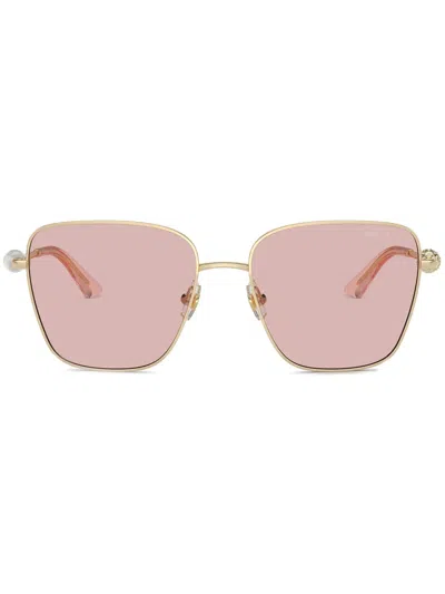 Jimmy Choo Sonnenbrille Mit Eckigem Gestell In Nude