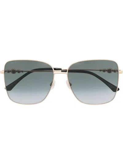 Jimmy Choo Square-frame Sunglasses In Green