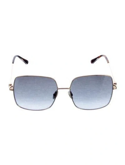 Pre-owned Jimmy Choo Square Gradient Sunglasses In Brown/gold