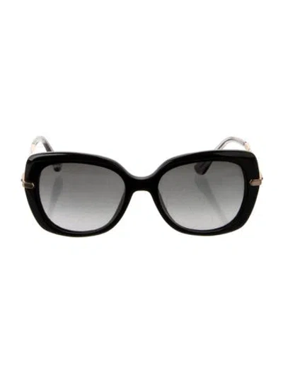 Pre-owned Jimmy Choo Square Gradient Sunglasses In Gold