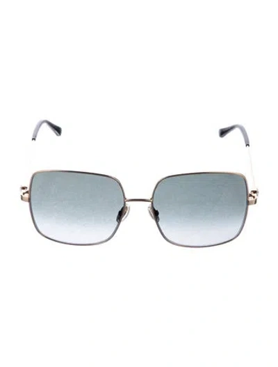 Pre-owned Jimmy Choo Square Gradient Sunglasses In Gold