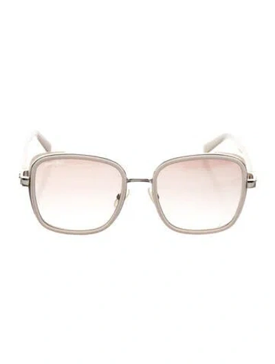 Pre-owned Jimmy Choo Square Gradient Sunglasses In White