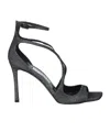 Jimmy Choo Square-headed High-heeled Sandals In Black
