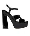 Jimmy Choo Square-headed High-heeled Sandals In Black