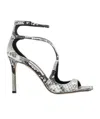 Jimmy Choo Azia 95 Sandals In Python Print Leather In Gray