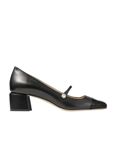 JIMMY CHOO SQUARE HEEL STITCHING HIGH HEELS