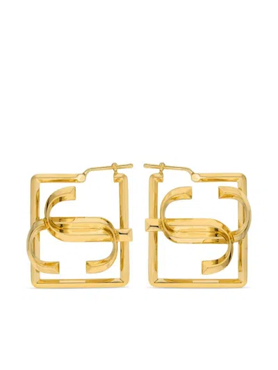 Jimmy Choo Square Jc Earrings In Gold