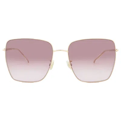 Jimmy Choo Square Ladies Sunglasses Dahla/f/sk Ddb 3x 59 In Gold
