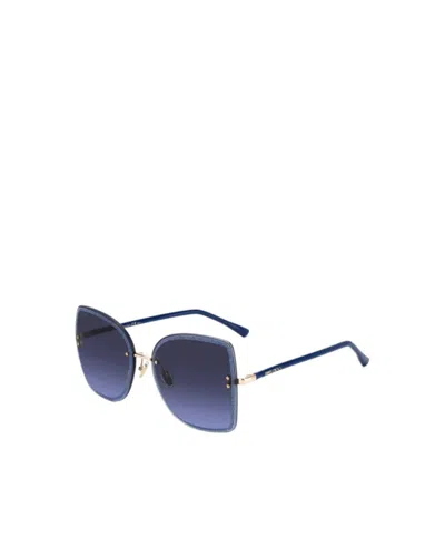 Jimmy Choo Square Sunglasses In Blue
