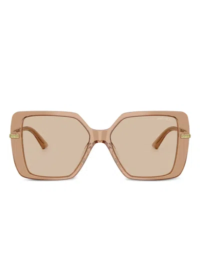 Jimmy Choo Square Sunglasses In Brown