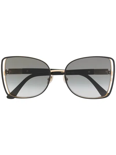 Jimmy Choo Square Tinted Sunglasses In Black
