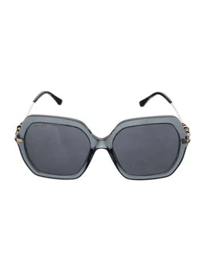 Pre-owned Jimmy Choo Square Tinted Sunglasses In Blue
