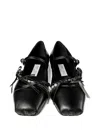 Jimmy Choo Square-toe Ballerina Shoes In Black