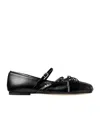Jimmy Choo Women Black Nappa Leather Loli Ballerinas In Black