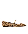 Jimmy Choo Ballerine Tilda In Cavallino Stampa Leopardo In Nude