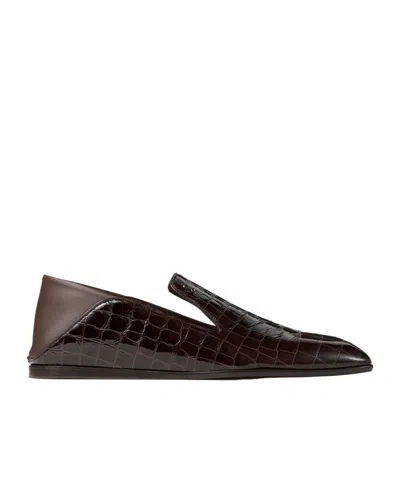 Jimmy Choo Square Toe Casual Shoes In Burgundy