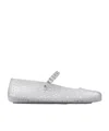 Jimmy Choo Square-toe Flats In Silver