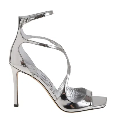 JIMMY CHOO SQUARE TOE HIGH HEEL SANDALS