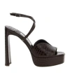 Jimmy Choo Karli 125 Croc-effect Platform Sandals In Black