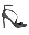 Jimmy Choo Square Toe High Heel Sandals In Black