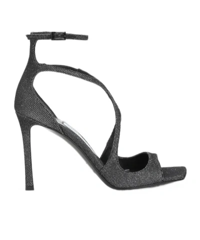 Jimmy Choo Square Toe High Heel Sandals In Black