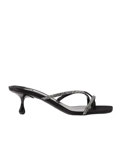 Jimmy Choo Square Toe High Heel Sandals In Black