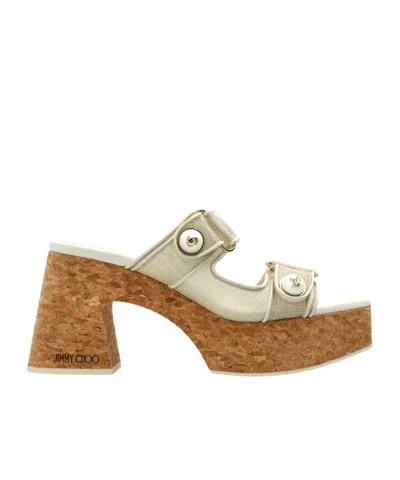 JIMMY CHOO JIMMY CHOO FAYENCE SLIP-ON PLATFORM SANDALS
