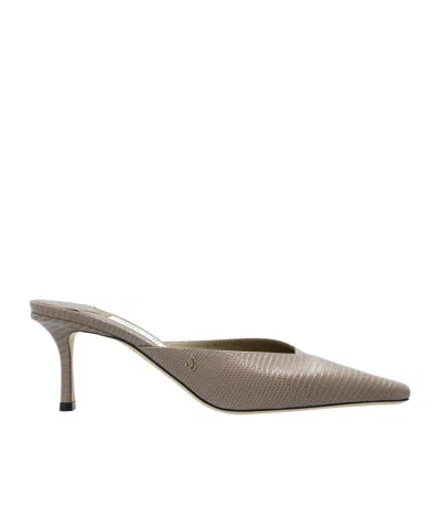 Jimmy Choo Square Toe High Heel Sandals In Green