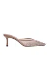Jimmy Choo Square Toe High Heel Sandals In Nude