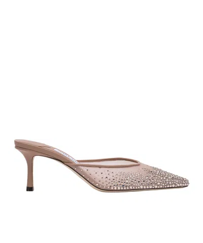 JIMMY CHOO SQUARE TOE HIGH HEEL SANDALS